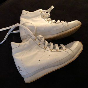 ADIDAS OPENING CEREMONY White Leather High Top Sneakers